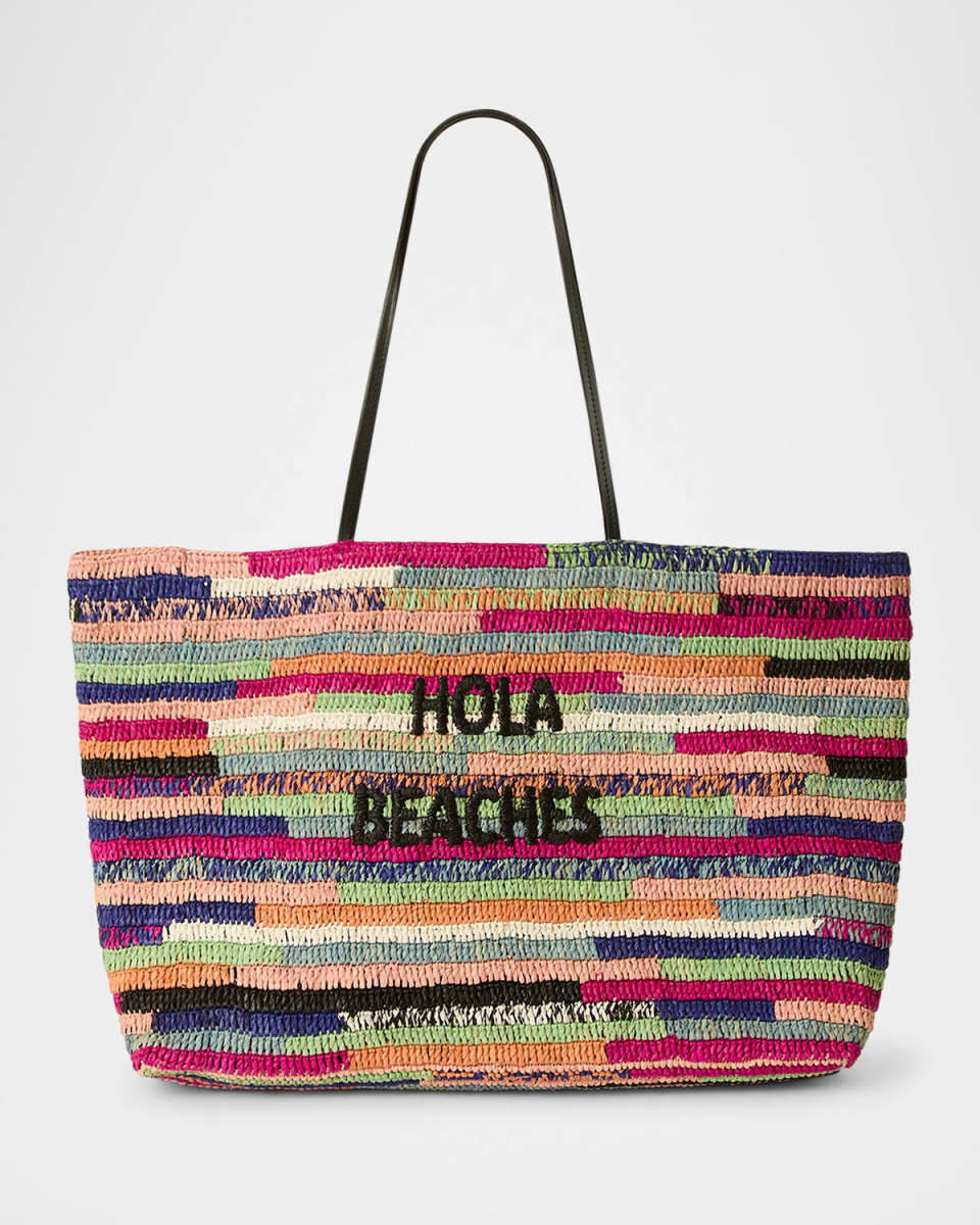 Hola Beaches Multicolor Straw Tote Bag